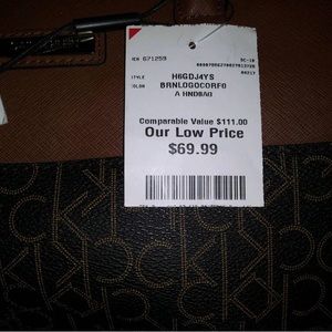 Calvin Klein purse brown medium size